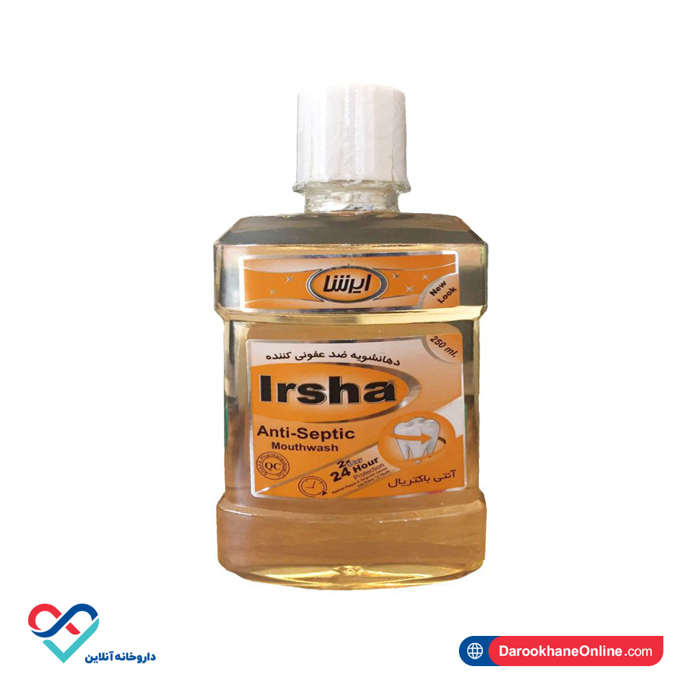 anti septic.jpg دهانشویه ضدعفونی کننده آنتی سپتیک ایرشا 250 میل - Image 1